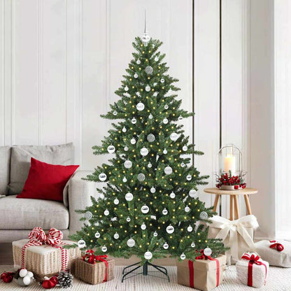 Artificial Hinged Christmas Tree Green 180 cm PVC and Steel