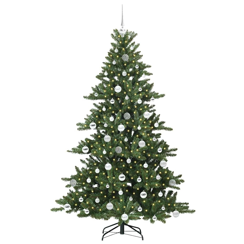 Artificial Hinged Christmas Tree Green 180 cm PVC and Steel