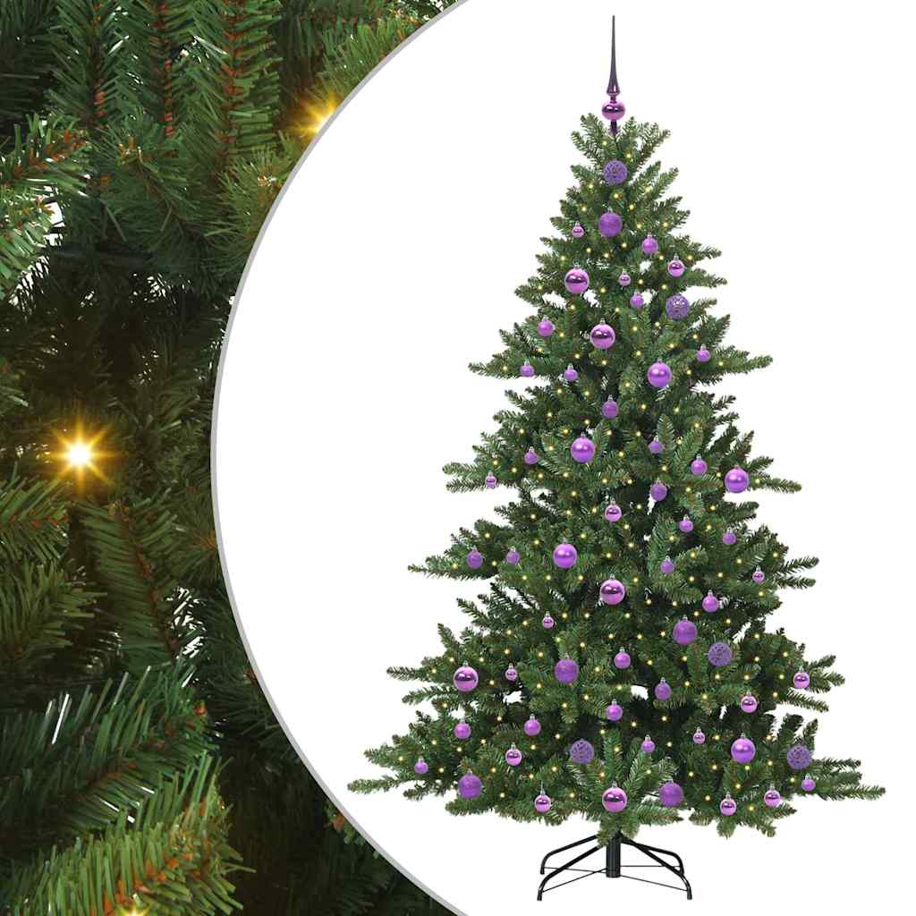Artificial Hinged Christmas Tree Green 180 cm PVC and Steel