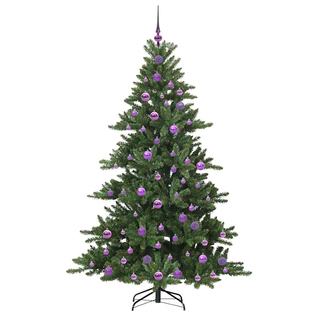 Artificial Hinged Christmas Tree Green 180 cm PVC and Steel