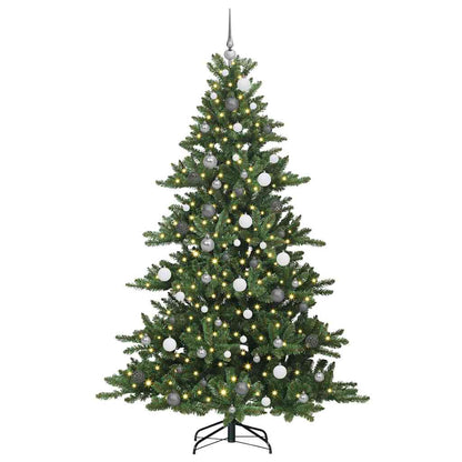 Artificial Hinged Christmas Tree Green 210 cm PVC and Steel