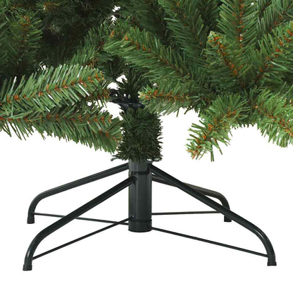 Artificial Hinged Christmas Tree Green 210 cm PVC and Steel