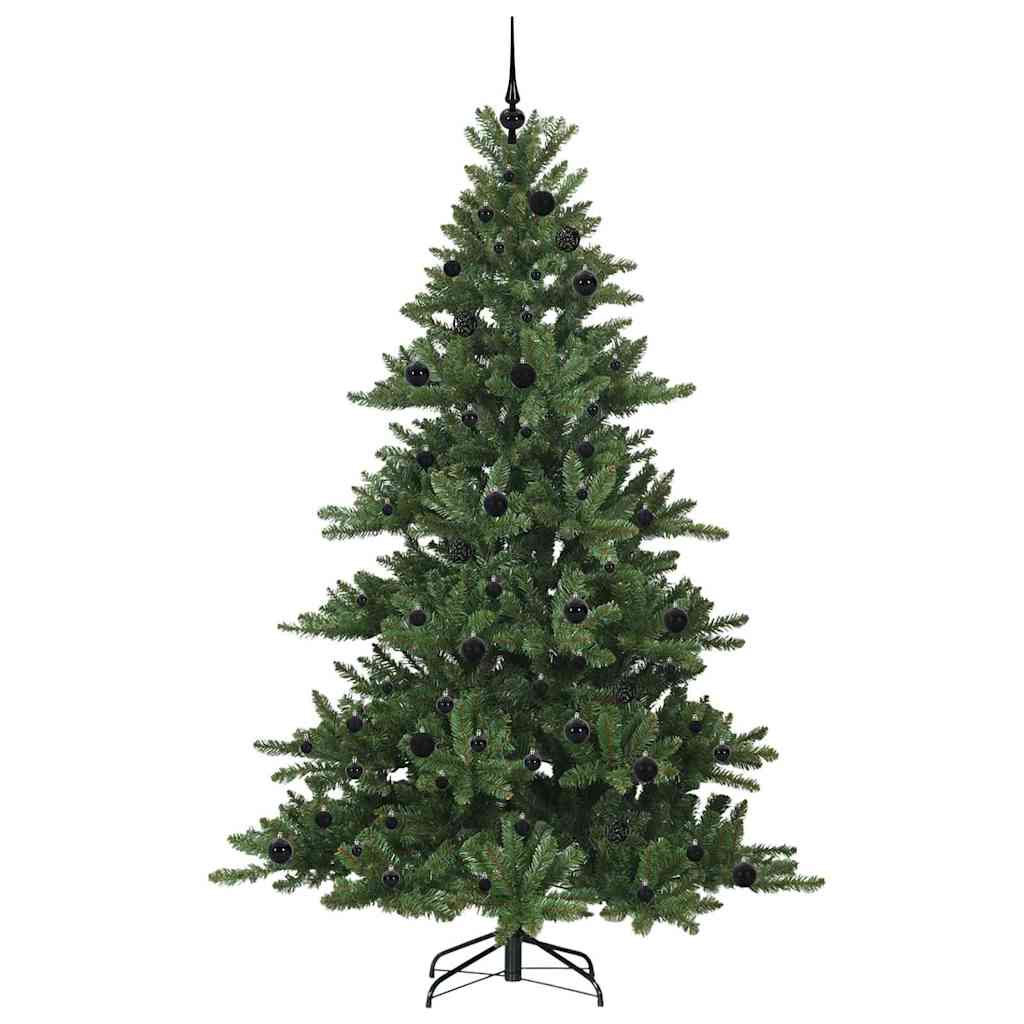 Artificial Hinged Christmas Tree Green 210 cm PVC and Steel