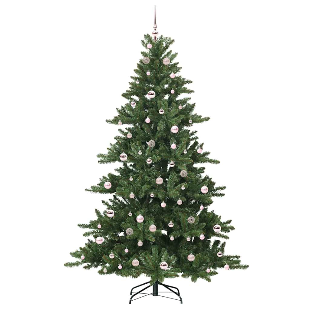 Artificial Hinged Christmas Tree Green 210 cm PVC and Steel