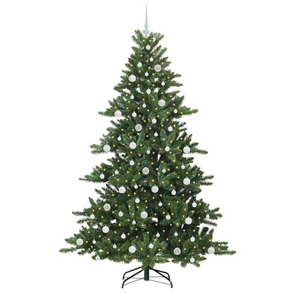 Artificial Hinged Christmas Tree Green 210 cm PVC and Steel