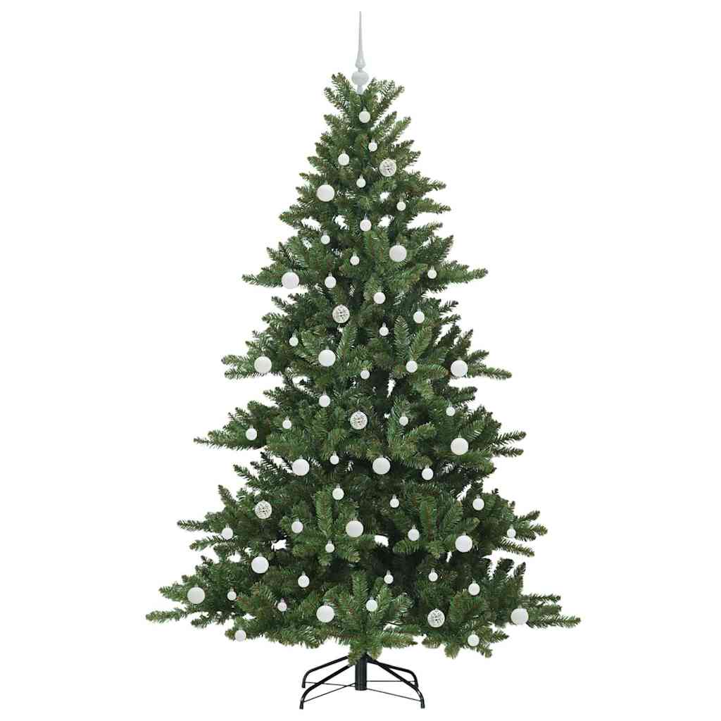 Artificial Hinged Christmas Tree Green 210 cm PVC and Steel