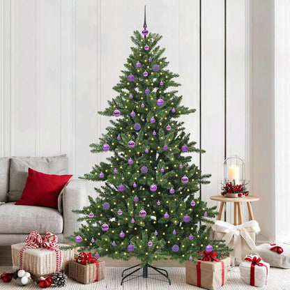 Artificial Hinged Christmas Tree Green 210 cm PVC and Steel