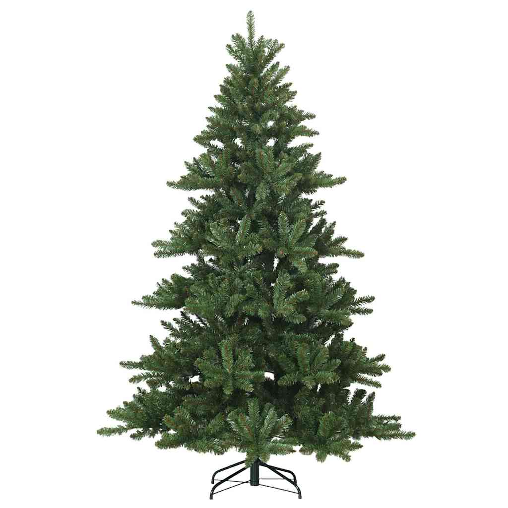 Artificial Hinged Christmas Tree Green 210 cm PVC and Steel