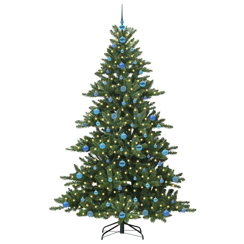 Artificial Hinged Christmas Tree Green 210 cm PVC and Steel