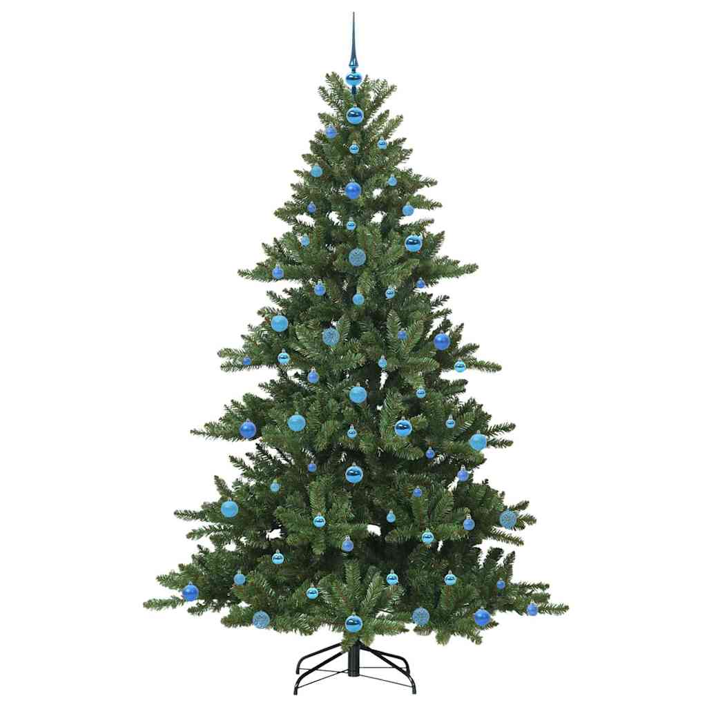 Artificial Hinged Christmas Tree Green 210 cm PVC and Steel