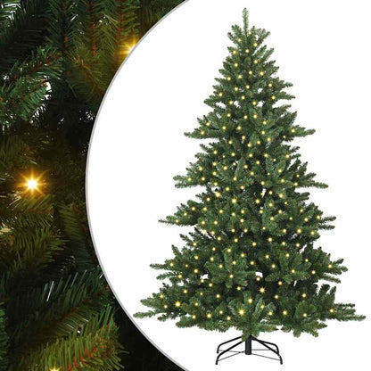 Artificial Hinged Christmas Tree Green 240 cm PVC and Steel