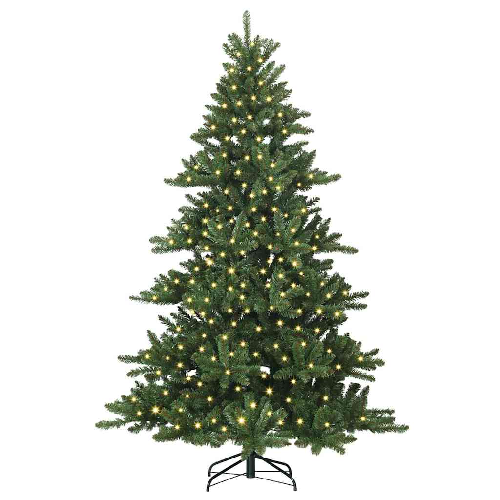 Artificial Hinged Christmas Tree Green 240 cm PVC and Steel