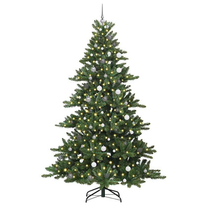 Artificial Hinged Christmas Tree Green 240 cm PVC and Steel