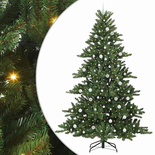 Artificial Hinged Christmas Tree Green 240 cm PVC and Steel