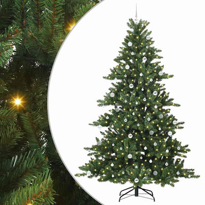 Artificial Hinged Christmas Tree Green 240 cm PVC and Steel
