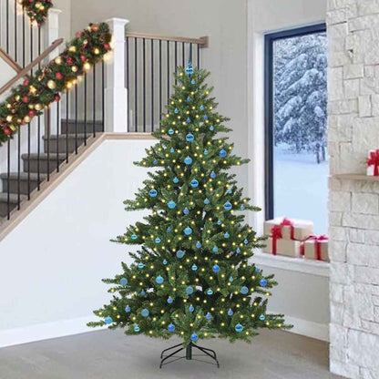 Artificial Hinged Christmas Tree Green 240 cm PVC and Steel