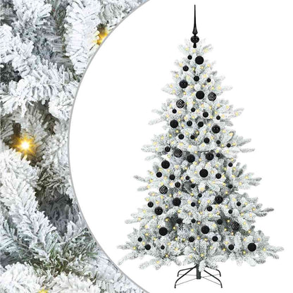Artificial Hinged Christmas Tree White 180 cm PVC and Steel