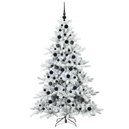 Artificial Hinged Christmas Tree White 180 cm PVC and Steel
