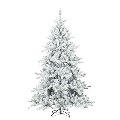 Artificial Hinged Christmas Tree White 180 cm PVC and Steel