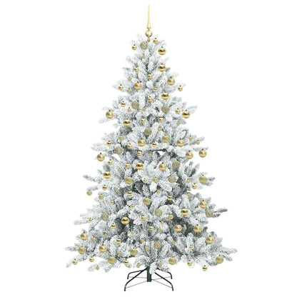 Artificial Hinged Christmas Tree White 180 cm PVC and Steel