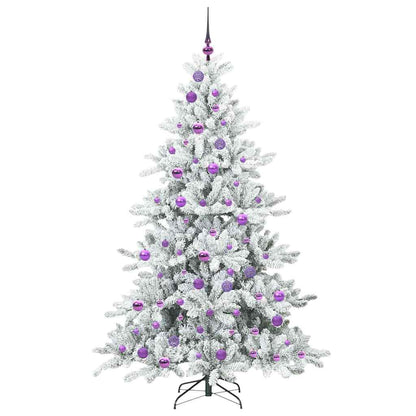 Artificial Hinged Christmas Tree White 180 cm PVC and Steel