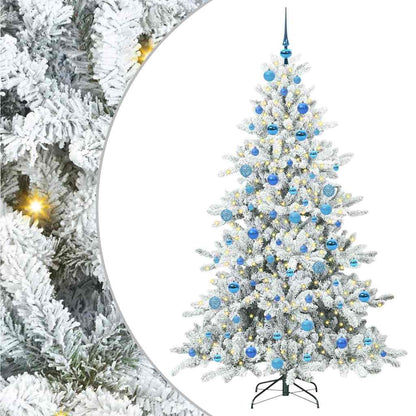 Artificial Hinged Christmas Tree White 180 cm PVC and Steel