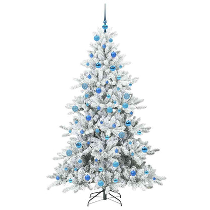 Artificial Hinged Christmas Tree White 180 cm PVC and Steel