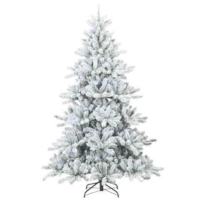 Artificial Hinged Christmas Tree White 210 cm PVC and Steel