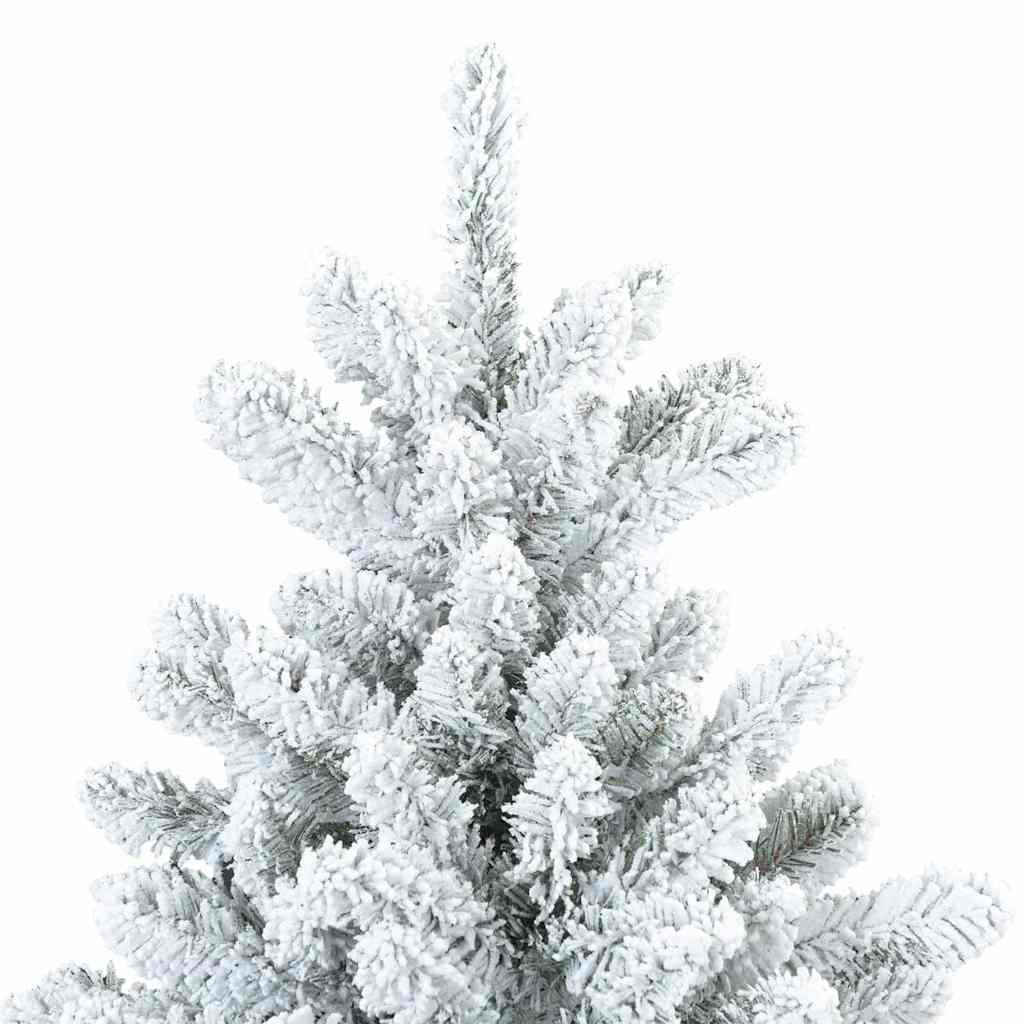 Artificial Hinged Christmas Tree White 210 cm PVC and Steel