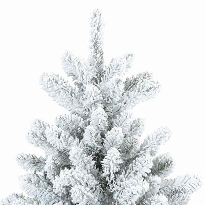 Artificial Hinged Christmas Tree White 240 cm PVC and Steel
