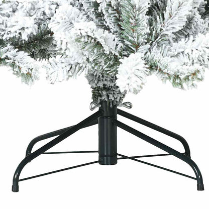 Artificial Hinged Christmas Tree White 240 cm PVC and Steel