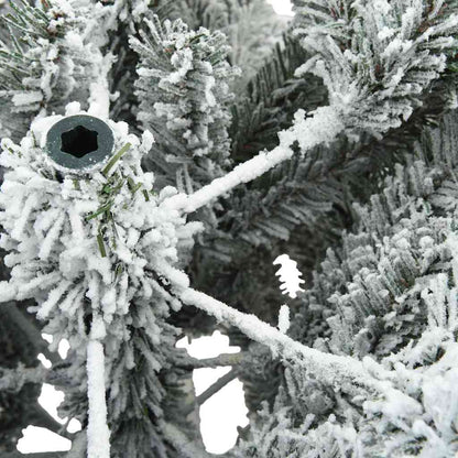 Artificial Hinged Christmas Tree White 240 cm PVC and Steel