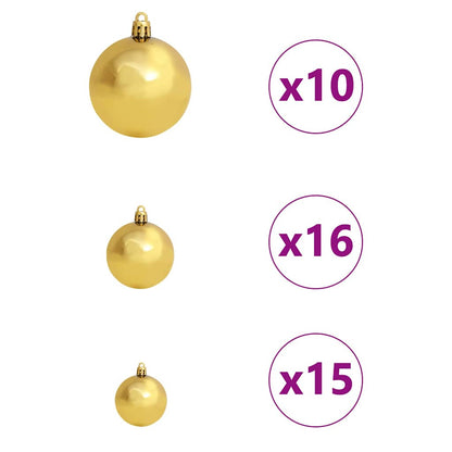 Artificial Hinged Christmas Tree White 240 cm PVC and Steel