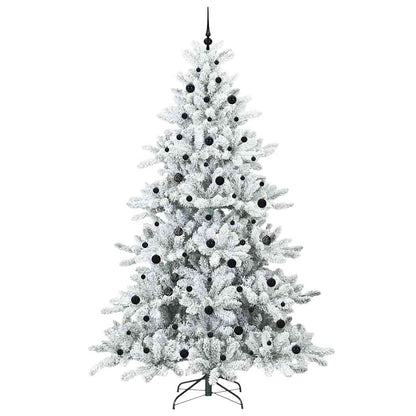 Artificial Hinged Christmas Tree White 240 cm PVC and Steel