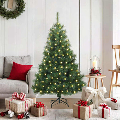 Artificial Christmas Tree with 150 LEDs Green 120 cm PE and PVC