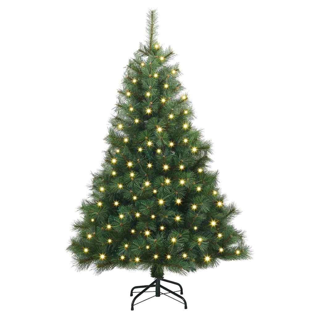 Artificial Christmas Tree with 150 LEDs Green 120 cm PE and PVC