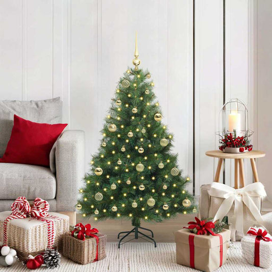 Artificial Christmas Tree with 150 LEDs Green 120 cm PE and PVC