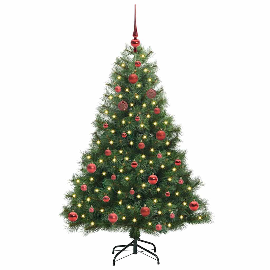Artificial Christmas Tree with 150 LEDs Green 150 cm PE and PVC