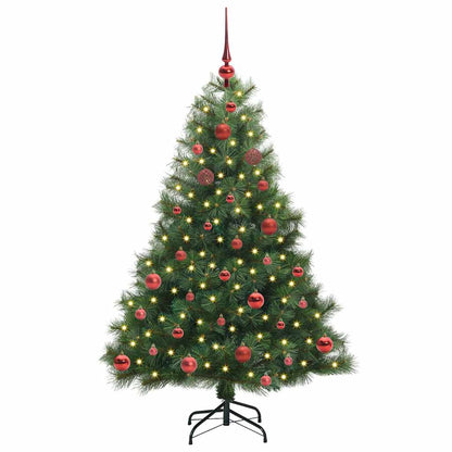 Artificial Christmas Tree with 150 LEDs Green 150 cm PE and PVC