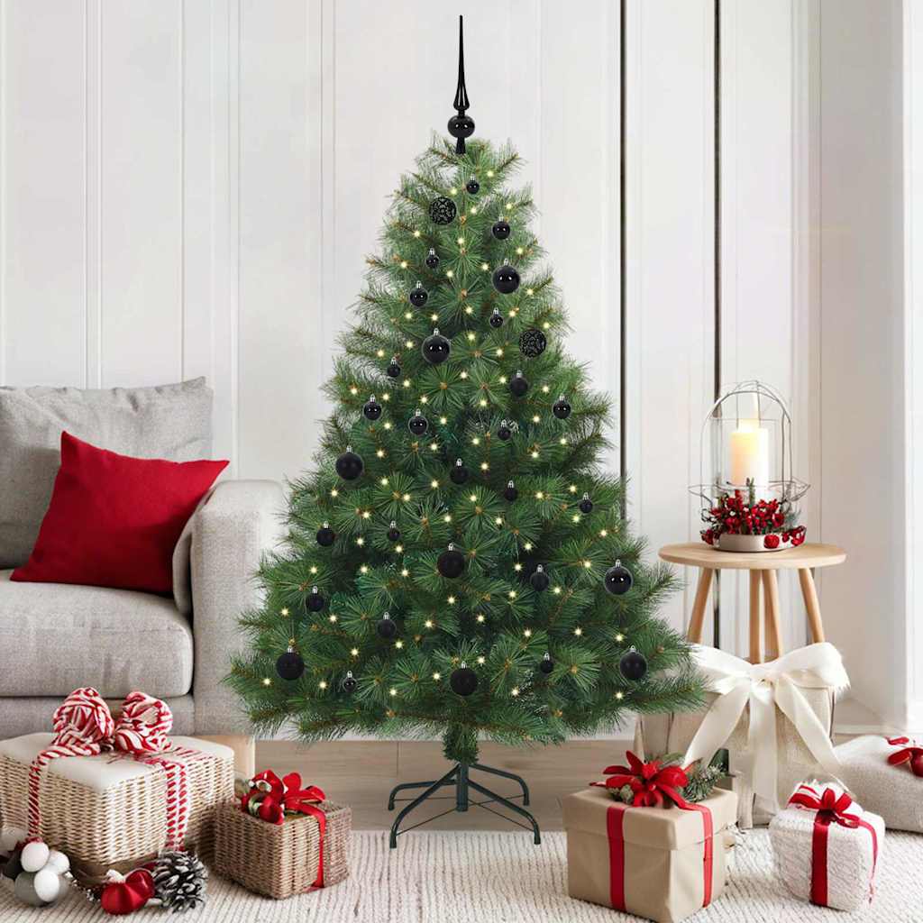 Artificial Christmas Tree with 150 LEDs Green 150 cm PE and PVC