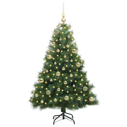Artificial Christmas Tree with 150 LEDs Green 150 cm PE and PVC