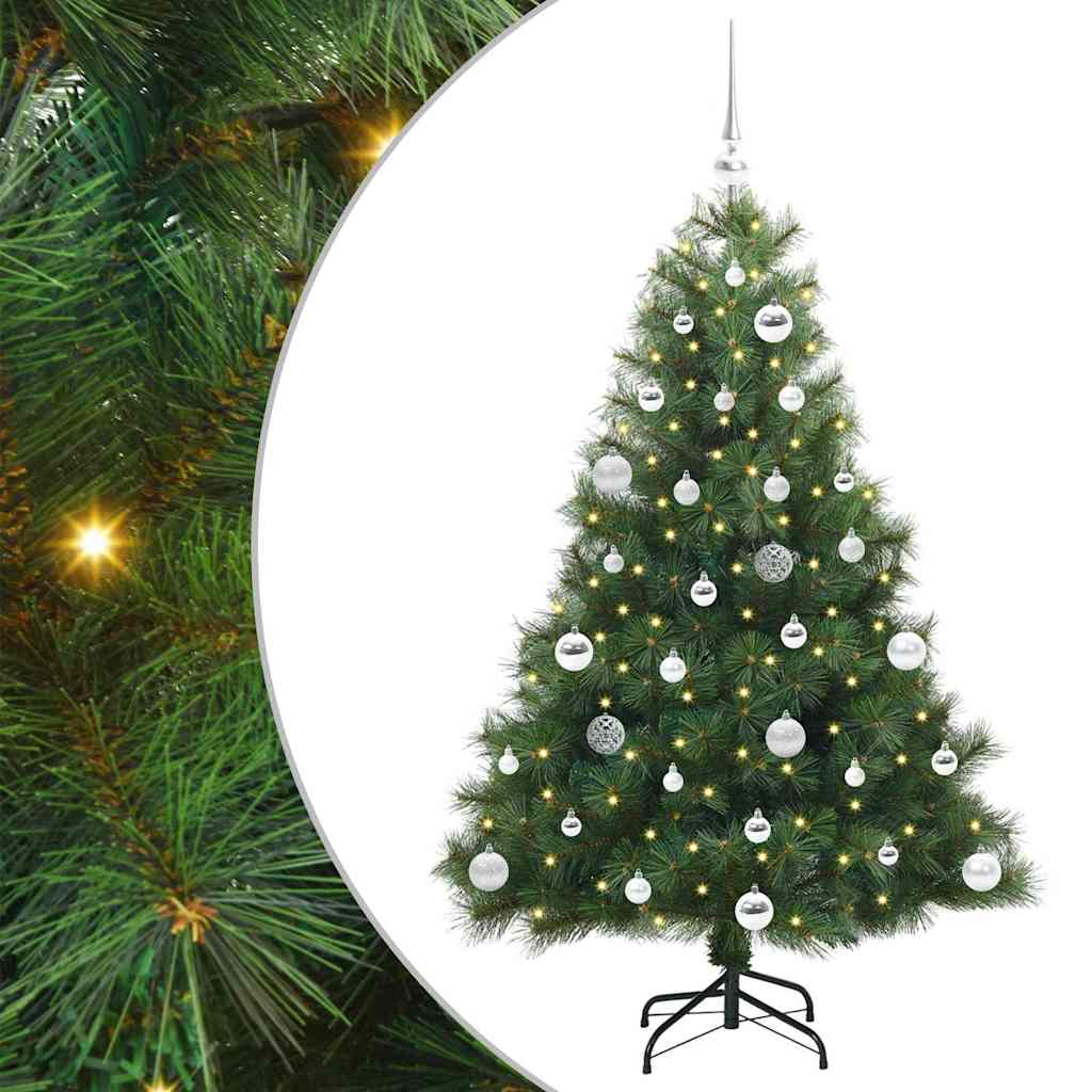 Artificial Christmas Tree with 150 LEDs Green 150 cm PE and PVC