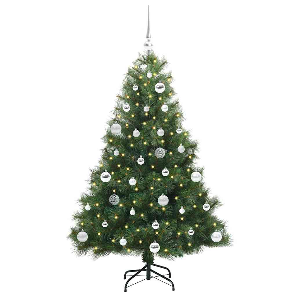 Artificial Christmas Tree with 150 LEDs Green 150 cm PE and PVC