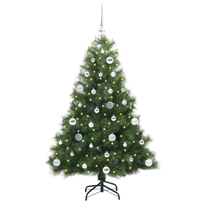 Artificial Christmas Tree with 150 LEDs Green 150 cm PE and PVC