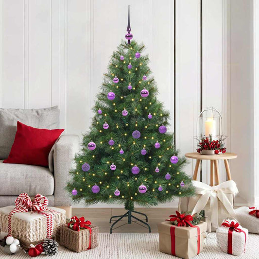 Artificial Christmas Tree with 150 LEDs Green 150 cm PE and PVC