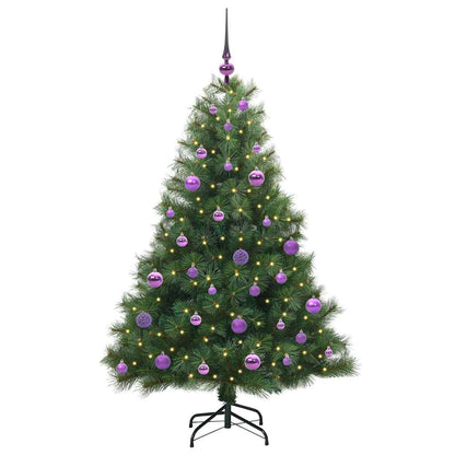 Artificial Christmas Tree with 150 LEDs Green 150 cm PE and PVC