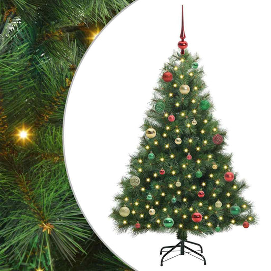 Artificial Christmas Tree with 150 LEDs Green 150 cm PE and PVC
