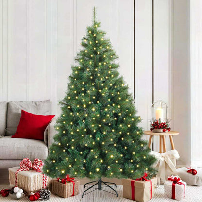 Artificial Christmas Tree with 300 LEDs Green 180 cm PE and PVC