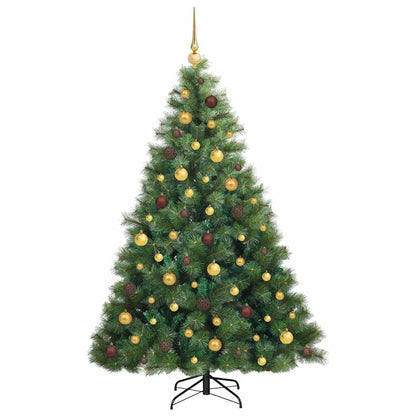 Artificial Christmas Tree with 300 LEDs Green 180 cm PE and PVC