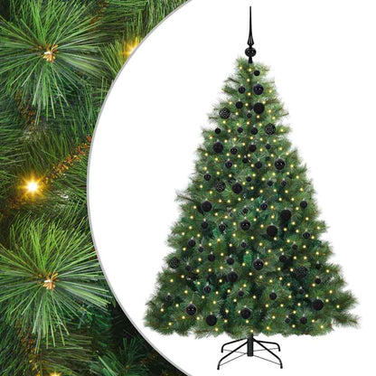 Artificial Christmas Tree with 300 LEDs Green 180 cm PE and PVC